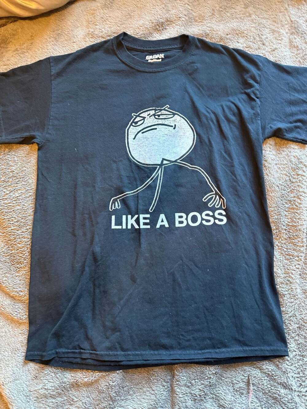 Y2K Gildan Like A Boss T-Shirt Medium